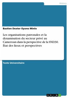 Les organisations patronales et la dynamisation du secteur privé au Cameroun dans laperspective de la SND30. État des lieux et perspectives (eBook, PDF) - Oyono Minlo, Bastien Dexter