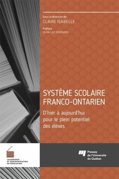 Cover Systeme scolaire franco-ontarien (eBook, ePUB)