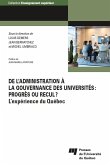 De l'administration a la gouvernance des universites: progres ou recul? (eBook, ePUB)