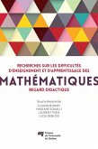 Recherches sur les difficultes d'enseignement et d'apprentissage des mathematiques (eBook, ePUB)
