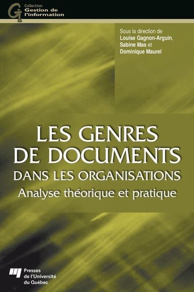 Les genres de documents dans les organisations (eBook, ePUB)