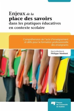Cover Enjeux de la place des savoirs dans les pratiques educatives en contexte scolaire (eBook, ePUB)