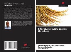 Literature review on rice threshers - Biaou Olayé, Afolabi Romaric Igor;Zokpodo, Barnabé;Moreira, Jean