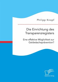 Die Einrichtung des Transparenzregisters. Eine effektive Möglichkeit zur Geldwäscheprävention? - Knopf, Philipp