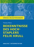 Bekenntnisse des Hochstaplers Felix Krull von Thomas Mann. Königs Erläuterungen. (eBook, PDF)