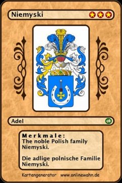 The noble Polish family Niemyski. Die adlige polnische Familie Niemyski. (eBook, ePUB)