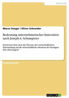 Bedeutung unternehmerischer Innovation nach Joseph A. Schumpeter (eBook, PDF)