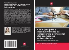 Condições para o desenvolvimento da competência profissional dos professores universitários - Yalovchuk, Maria Petrovna