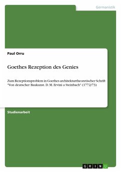 Goethes Rezeption des Genies