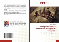 Cover De la protection de l'enfant en droit positif congolais