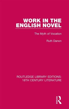 Work in the English Novel - Danon, Ruth