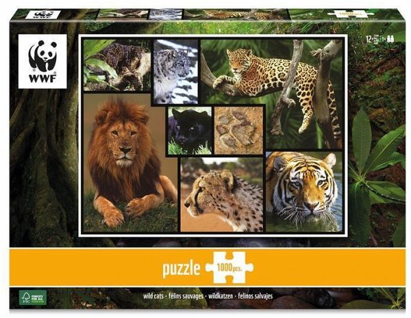 WWF Puzzle 7230057 - Wildkatzen, Puzzle, 1000 Teile