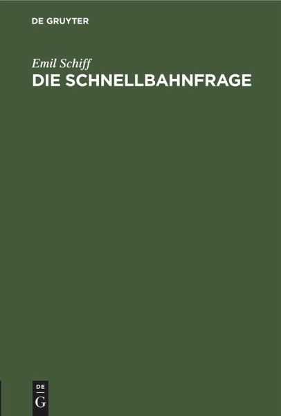 Die Schnellbahnfrage Die Schnellbahnfrage