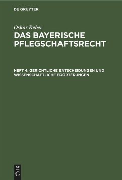 Cover Gerichtliche Entscheidungen und wissenschaftliche Erörterungen