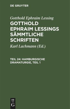 Hamburgische Dramaturgie, Teil 1 - Lessing, Gotthold Ephraim