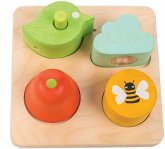 Tender Leaf 7508404 - Audio-Sensorik-Puzzle, Lernspiel, Holz, 4 Teile