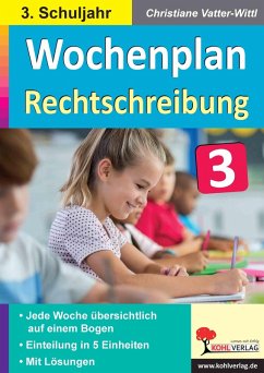 Cover Wochenplan Rechtschreibung / Klasse 3 (eBook, PDF)