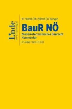 BauR NÖ   Niederösterreichisches Baurecht - Pallitsch, Wolfgang;Pallitsch, Philipp;Kleewein, Wolfgang