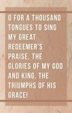 General Worship Bulletin: O for a Thousand Tongues to Sing (Package of 100)