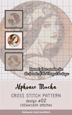 Alphonse Mucha   Cross Stitch Pattern Design #02 (Stained glass window for the facade of the Fouquet boutique) (eBook, ePUB) - theCrossStitch, MsKapolo
