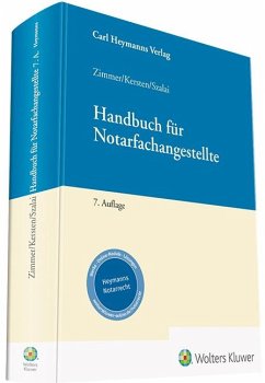 Handbuch für Notarfachangestellte - Kersten, Andreas;Szalai, Stephan;Zimmer, Maximilian