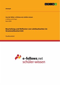 Beurteilung und Reflexion von Lehrbuchseiten im Grammatikunterricht (eBook, PDF)