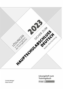 Sicher zum Hauptschulabschluss Deutsch Baden-Württemberg 2023 und 2024, m. 1 Online-Zugang - Metzger, Christel;Rinnert, Eileen