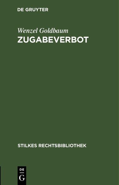 Zugabeverbot