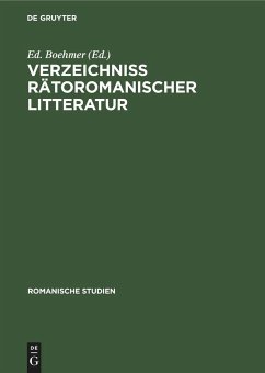 Verzeichniss Rätoromanischer Litteratur