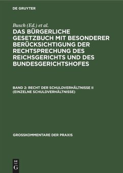 Recht der Schuldverhältnisse II (einzelne Schuldverhältnisse)