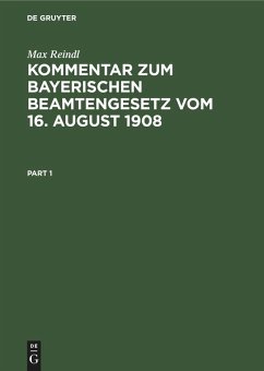 Cover Kommentar zum Bayerischen Beamtengesetz vom 16. August 1908
