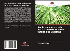 Sur la taxonomie et la distribution de la sous-famille des Vespinae - Daglio, Anthony