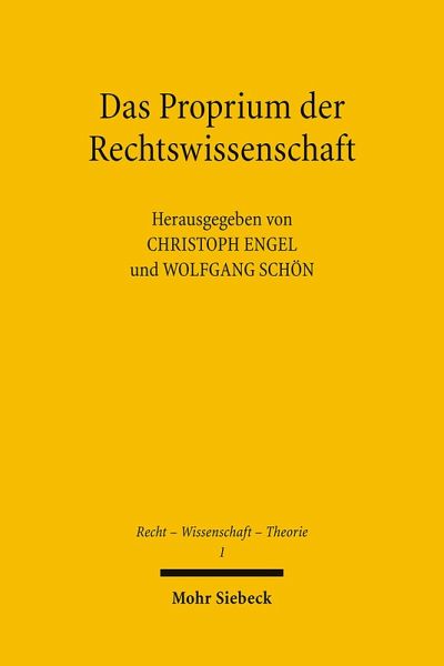 Das Proprium der Rechtswissenschaft (eBook, PDF)