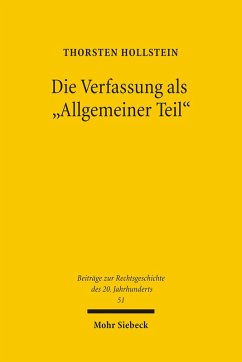 Die Verfassung als 'Allgemeiner Teil' (eBook, PDF) - Hollstein, Thorsten