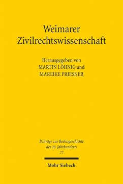 Weimarer Zivilrechtswissenschaft (eBook, PDF)