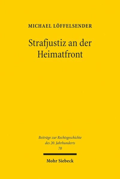 Strafjustiz an der Heimatfront (eBook, PDF)