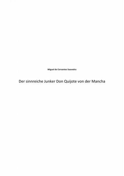 Der sinnreiche Junker Don Quijote von der Mancha (eBook, ePUB)