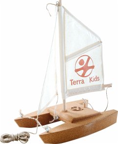HABA 1306315001 - Terra Kids, Katamaran-Bausatz, Segelboot, Bastel- und Hobbyset