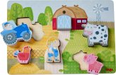 HABA 306289 - Holzpuzzle Auf dem Bauernhof, Greif-Puzzle, 7-teilig