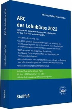 ABC des Lohnbüros 2022, m. Buch, m. Online-Zugang - Imping, Andreas;Mader, Klaus;Perach, Detlef