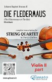 Violin II part of "Die Fledermaus" for String Quartet (fixed-layout eBook, ePUB)