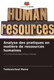 Analyse des pratiques en matière de ressources humaines
