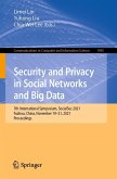 Security and Privacy in Social Networks and Big Data (eBook, PDF)