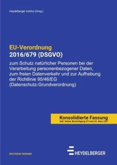 EU-Verordnung 2016/679 (DSGVO) - Institut, Heydelberger