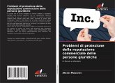Problemi di protezione della reputazione commerciale delle persone giuridiche Problemi di protezione della reputazione commerciale delle persone giuridiche