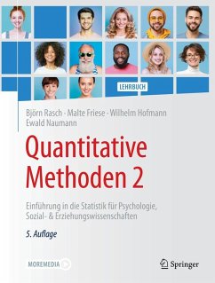 Quantitative Methoden 2 (eBook, PDF) - Rasch, Björn; Friese, Malte; Hofmann, Wilhelm; Naumann, Ewald