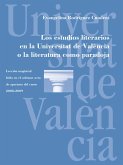 Los estudios literarios en la Universitat de València o la literatura como paradoja (eBook, PDF)