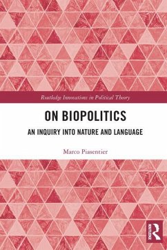 On Biopolitics - Piasentier, Marco (University of Kent, Centre for Critical Thought)