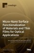 Micro-Nano Surface Functionalization of... - Bild 1