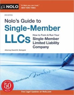 Nolo's Guide to Single-Member Llcs: How to Form & Run Your Single-Member Limited Liability Company - Steingold, David M.